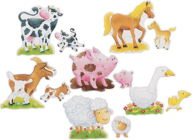 Goki houten legpuzzel boerderijdieren, 25st.