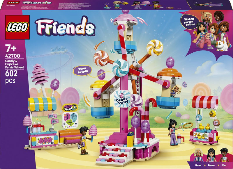 Laden Sie das Bild in Galerie -Viewer, Lego friends reuzenrad van snoep en cupcakes speelgoed voor kinderen vanaf 7 jaar 42700
