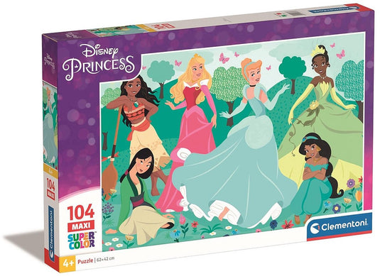 Clementoni maxi puzzel disney princess, 104st.