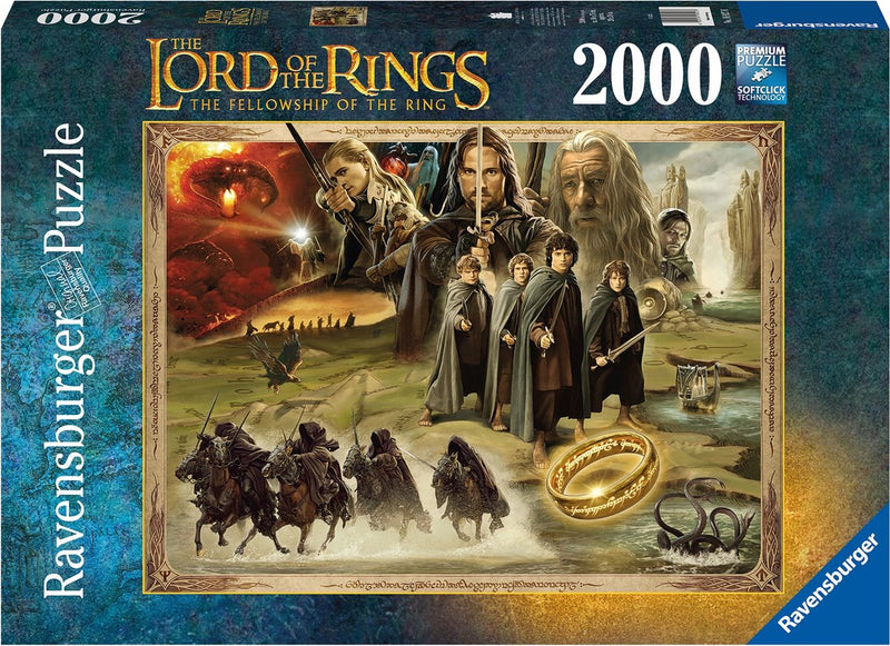 Afbeelding laden in galerijviewer, Ravensburger puzzel lord of the rings fellowship of the ring - legpuzzel - 2000 stukjes
