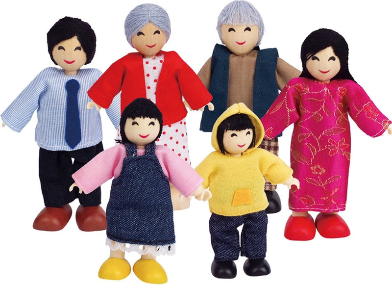 Afbeelding laden in galerijviewer, Hape poppenhuis familie aziatisch
