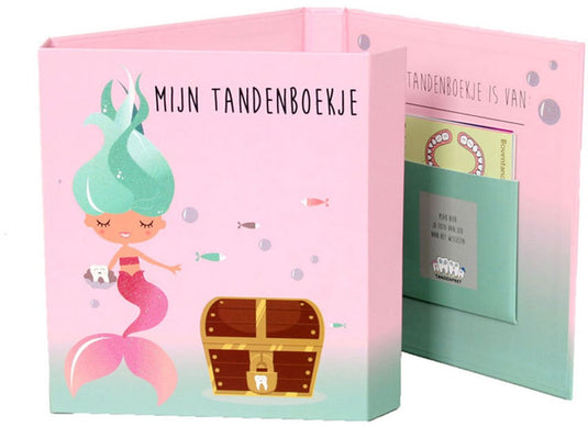 Toothwonders - tandenboekje zeemeermin - handige tandjeshouder met magnetische sluiting