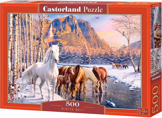 Castorland winter melt – puzzel – 500 stukjes – satijnen afwerking – perfecte pasvorm – europese kwaliteit
