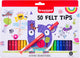 Bruynzeel viltstiften set | 50 kleuren