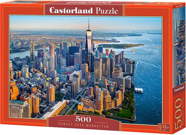 Castorland sunset over manhattan – puzzel – 500 stukjes – satijnen afwerking – perfecte pasvorm – europese kwaliteit