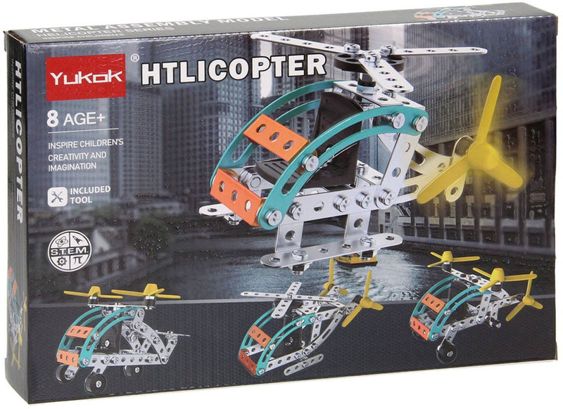 Laden Sie das Bild in Galerie -Viewer, Lobbes speelgoed bv metalen bouwpakket helikopter, 106dlg.
