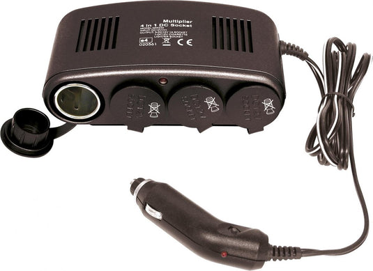 Carpoint led 4-weg aanstekerdoos - 12v - 10a