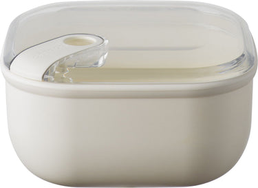 Omada - pull box lunchbox vierkant laag 1 liter - polypropyleen - beige -