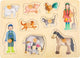 Small foot vormenpuzzel boerderij hout junior 9 stukjes