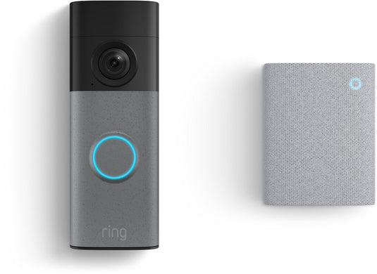 Ring videodeurbel op batterij (nieuwste generatie) - met chime - speckled grey
