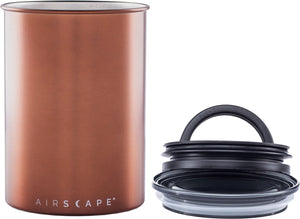 Planetary design - airscape - koffiebonen - voorraadpotten - vacuum - koffie - staal - geborsteld koper - 500 gram