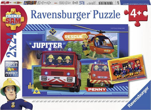Ravensburger puzzel waterloop met brandweerman sam - 2x24 stukjes - kinderpuzzel