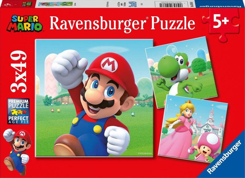 Afbeelding laden in galerijviewer, Ravensburger puzzel super mario - 3x49 stukjes - kinderpuzzel
