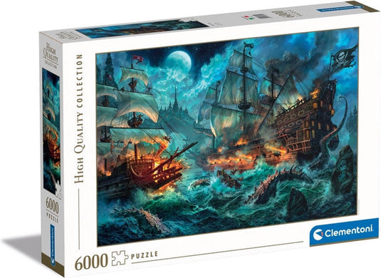 Clementoni - puzzel - 6000 stukjes - zee gevecht - puzzel voor volwassenen