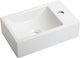 Plieger houston fontein 37x23cm 1 kraangat rechts matwit