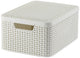 Curver style opbergmand met deksel m - 18 liter - wit - 29,3x39,3x18,7