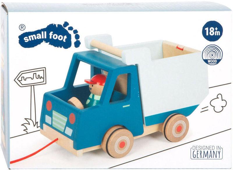 ギャラリービューアに画像をロードする, Small foot - houten trekfiguur kiepvrachtwagen
