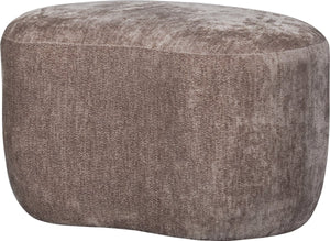 Woood popular organische poef - polyester - taupe - 43x73x49