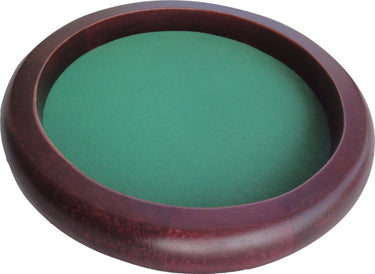 Hot games dobbelpiste bruin hout,rond 35cm.groen vilt