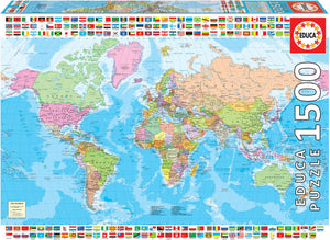 Educa puzzel world map 1500 pcs
