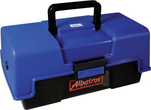 Albatros viskoffer - met 2 laden - 36 x 18 x 17 cm - blauw