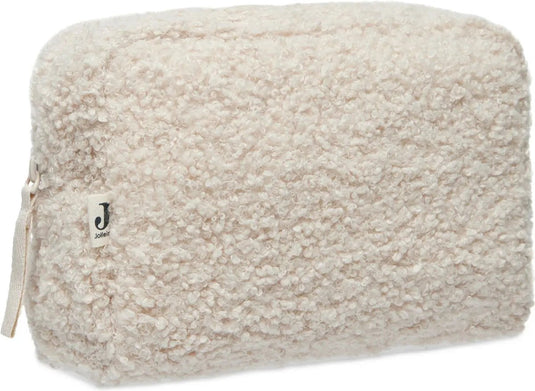 Jollein - etui (boucle - naturel) - 100% polyester - luieretui, baby toilettas - 21x14cm