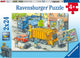 Ravensburger puzzel vuilniswagen en sleepwagen - 2 x 24 stukjes