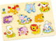 Goki houten noppenpuzzel dieren baby