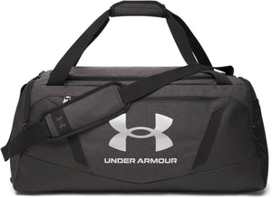 Under armour ua undeniable 5.0 duffle md-blk unisex sporttas - zwart medium heather - zwart - metallic silver