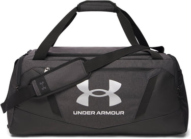 Under armour ua undeniable 5.0 duffle md-blk unisex sporttas - zwart medium heather - zwart - metallic silver