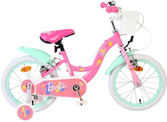 Volare barbie kinderfiets - meisjes - 16 inch - roze - twee handremmen