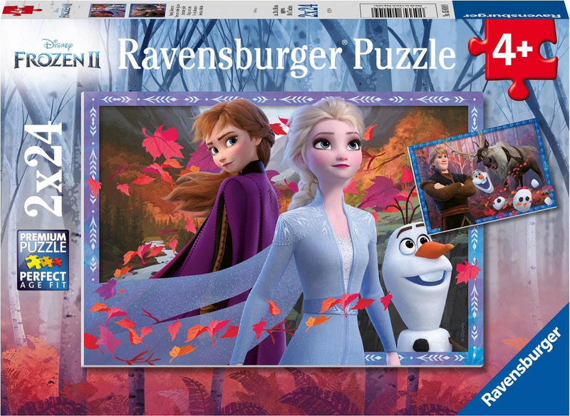 Afbeelding laden in galerijviewer, Ravensburger puzzel disney frozen 2 - 2x24 stukjes - kinderpuzzel
