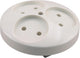 Uni inbouw stopcontact - 3-voudig - rond - polarwit