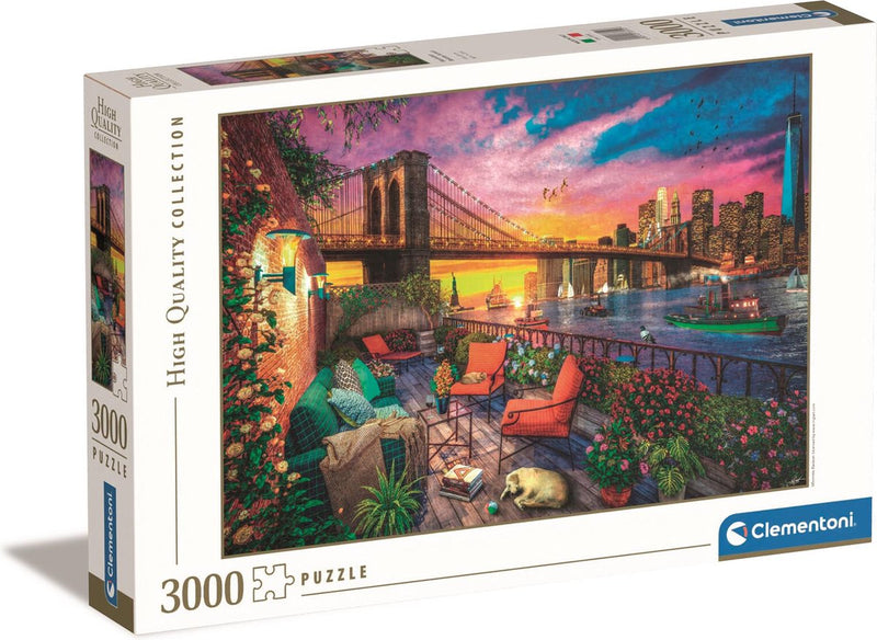 Afbeelding laden in galerijviewer, Clementoni puzzel manhattan balcony sunset, 3000st.
