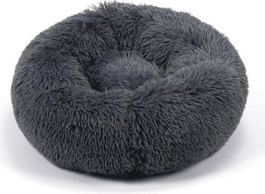 Beeztees yali - hondenmand - pluche - fluffy - grijs - diam. 60 cm