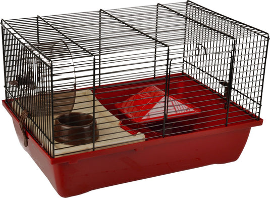 Flamingo hamsterkooi enzo 1 - 41,5 x 28,5 x 25,5 cm rood