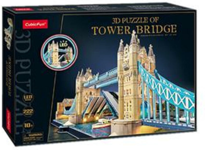Afbeelding laden in galerijviewer, Cubic fun 3d-puzzel tower bridge - met led-verlichting - vanaf 10 jaar
