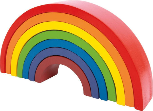 Small foot - houten bouwblokken regenboog, 9dlg.