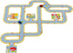 Goki vloerpuzzel wegen met 2 voertuigen, 47st.