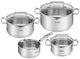 Tefal duetto+ pannenset - 4-delig - geschikt voor inductie - rvs - met deksel