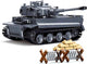 Sluban modelbricks rc voertuig tiger tank bouwset wwii constructie modelbouw speelgoed bouwpakket vanaf 8 jaar - m38-b0851 - 814 bouwstenen