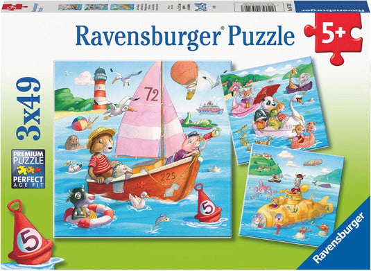 Ravensburger puzzel watervoertuigen - legpuzzel - 3x49 stukjes