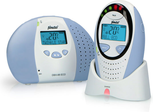 Alecto dbx-88 eco - full eco dect babyfoon met display - blauw