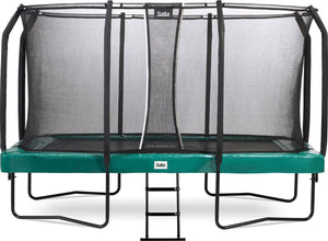 Salta first class - trampoline met veiligheidsnet en ladder - 427 x 244 cm - groen