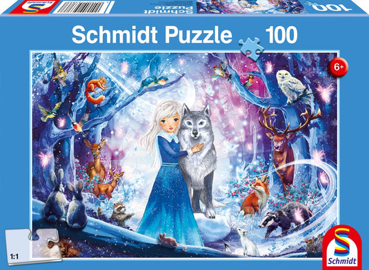 Schmidt - legpuzzel - prinses in het winterbos - 100 stukjes - kinderen - vanaf 6 jaar