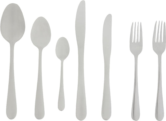 Alpina bestekset 6 persoons - bestek set 42-delig - rvs messen, lepels, vorken, theelepels en gebaksvorkjes - vaatwasserbestendig - glanzend zilver