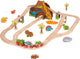 Bigjigs houten dino treinset, 49dlg.