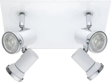 Eglo batholino tamara 1 - spot - 4 lichts - wit, chroom