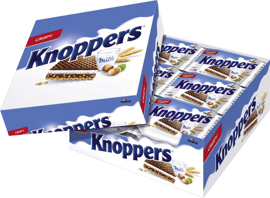 Knoppers - choco wafels (doos á 24 stuks) - uitdeel koekjes