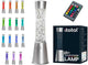 I-total lavalamp - glitterlamp - lava lamp - sfeerlamp - 41,5x10,8 cm - glas aluminium - afstandsbediening voor 16 kleuren - xl2495